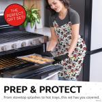 Best Brands Disney Apron & Oven Mitts Set – 3 Piece Bundle with 1 Cotton Kitchen Apron for Cooking & 2 Heat Resistant Pot Holders