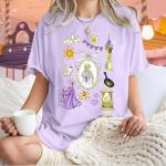 Oversized Magical Shirt Women Princess T-Shirt Magic Kingdom Shirts Family Vacation Castle Tee Tops Purple