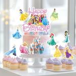 Princess Cake Topper, Princess Cake Decorations Prin cess Cake Toppers, Fantastic Happy Birthday Prin cess Cake Topper, Prin cess Cake Toppers for Girls Birthday Baby Shower Party