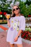 Oversized Magical Shirt Women Princess T-Shirt Magic Kingdom Shirts Family Vacation Castle Tee Tops Purple