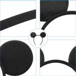 20 Pack Mouse Ears Solid Black ears Headband for Birthday Party Supplies and Mouse Themed costume Cosplay Decoration