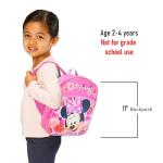 Minnie Mouse Mini 11 Inch Toddler Preschool Backpack Travel Set Bundle with 2 Coloring Books and Stickers