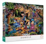 Ceaco - Disney - Dowdle - Mickey and Friends Exploring The Jungle - 1500 Piece Puzzle for Adults - Challenging and Perfect for Game Nights - Finished Puzzle Size 38.5 x 26.5
