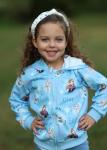 Disney Frozen Elsa&Anna Toddler Girl Zip Up Hoodie Light Blue Olaf Print Zipper Sweatshirt Jacket School Birthday Fall Winter Coat 5-6Y