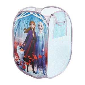 Frozen 2 Pop-Up Hamper for Kids,Laundry Hamper with Anna & Elsa Design, Durable Mesh Fabric & Carry Handles, 21”H x 13.5”W, Collapsible Storage for Bedroom or Playroom