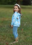 Disney Frozen Elsa&Anna Toddler Girl Zip Up Hoodie Light Blue Olaf Print Zipper Sweatshirt Jacket School Birthday Fall Winter Coat 5-6Y