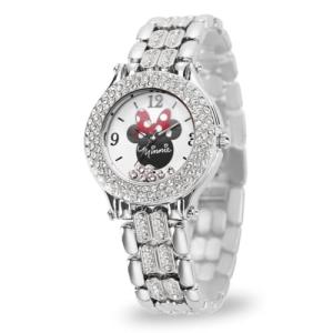 Minnie Mouse Glitz Watch for Women – Stylish Minnie Mouse Watches for Women, Perfect Watch, Elegant Watches with Sparkling Detail – Stainless Steel Strapl, and Glitz Bezel
