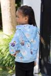 Disney Frozen Elsa&Anna Toddler Girl Zip Up Hoodie Light Blue Olaf Print Zipper Sweatshirt Jacket School Birthday Fall Winter Coat 5-6Y