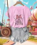 Magical Shirt for Women Magic Kingdom Tshirt Family Holiday Vacation Castle Graphic Tee Tops(M,pink-1-229)