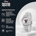 Minnie Mouse Glitz Watch for Women – Stylish Minnie Mouse Watches for Women, Perfect Watch, Elegant Watches with Sparkling Detail – Stainless Steel Strapl, and Glitz Bezel