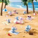 MINISO Disney Stitch Confession Flocked Surprise Box Pendant Mystery Blind Box Cute Collectible Keychain Charm Decorations for Key Backpack Birthday Gifts, Single Box