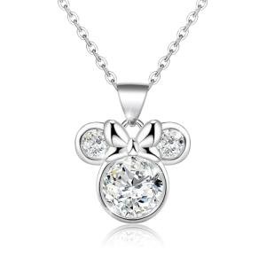 Disney Mouse Bow Necklace in Sterling Silver