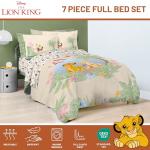 Jay Franco Kids Comforter Set Includes Sheets and Pillow Covers - Soft and Cozy Bed Set for Stylish Room Decor, Multi - Lion King, 7 Piece Full Size Bedding