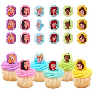 Disney Princess Cupcake Rings - 24 Pack Toppers