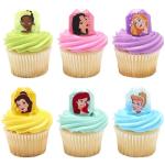 Disney Princess Cupcake Rings - 24 Pack Toppers