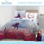 Disney Frozen 2 Forest Spirit 5 Piece Twin Bed Set - Includes Reversible Comforter & Sheet Set - Bedding Features Elsa & Anna - Super Soft Fade Resistant Microfiber - (Official Disney Product)