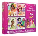Ceaco - 4 X 1 Kids Multipack - Disney - Princess - Multi-Piece Jigsaw Puzzle for Families -Challenging Puzzle Perfect for Game Nights - Finished Size is 26.75 x 19.75