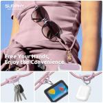SURPHY Phone Lanyard for Cellphone Case, Phone Strap Crossbody with 2 Pack Tether Tab, Premium Metal Buckles, Cellphone Lanyard Crossbody for Women and Men, Pink & Purple