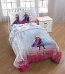 Disney Frozen 2 Forest Spirit 5 Piece Twin Bed Set - Includes Reversible Comforter & Sheet Set - Bedding Features Elsa & Anna - Super Soft Fade Resistant Microfiber - (Official Disney Product)