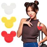 SAMARKAND Mouse Head Belt and Bag Charm 3PCS - Mickey Bag Clip (Red, Yellow & White)