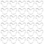 Lind Kitchen 30PCS Mickey Mouse Shape Key Rings, Crafts DIY Keychain Metal Key Rings for Home Car Office Organization, Arts Crafts Projects (Nickel)
