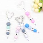 Lind Kitchen 30PCS Mickey Mouse Shape Key Rings, Crafts DIY Keychain Metal Key Rings for Home Car Office Organization, Arts Crafts Projects (Nickel)