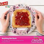 Glad for Kids Disney Mickey and Friends Pink Minnie Disposable Paper Plates, Heavy Duty Soak Proof Microwave Safe Plates for Snacks, Meals, Parties, Everyday Use, Pink, 8.5 Inch, 40 Count