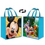 Disney Mickey & Minnie Mouse Tote Bag Set - 3 Classic Disney Reusable Grocery Bags, Travel Totes, for Party Favor Supplies, Plus Stickers