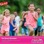 Glad for Kids Disney Mickey and Friends Pink Minnie Disposable Paper Plates, Heavy Duty Soak Proof Microwave Safe Plates for Snacks, Meals, Parties, Everyday Use, Pink, 8.5 Inch, 40 Count