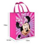 Disney Mickey & Minnie Mouse Tote Bag Set - 3 Classic Disney Reusable Grocery Bags, Travel Totes, for Party Favor Supplies, Plus Stickers