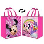 Disney Mickey & Minnie Mouse Tote Bag Set - 3 Classic Disney Reusable Grocery Bags, Travel Totes, for Party Favor Supplies, Plus Stickers