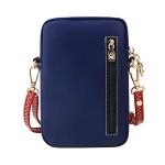 Small Crossbody Phone Bag for Women Leather Cute Cat Cellphone Purse Shoulder Bags PU Wallet (Navy Blue)