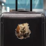 Mouse Sitting on Toilet in Mouse Hole Decal - Mouse Hole Sticker with 3D Effect - Funny Gift - Potty Training Gift Idea