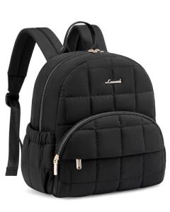 LOVEVOOK Small Backpack Purse for Women, Mini Puffer Backpack with Anti-theft Pocket, Lightweight Quilted Casual Daypack for Daily Work & Travel