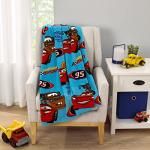Disney Cars Radiator Springs Blue and Red Lightning McQueen and Tow-Mater Super Soft Toddler Blanket