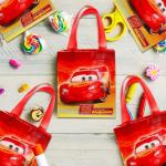 Disney Cars Party Favor Bags Set – 24 Pack of 8" Cars Party Goodie Bags for Kids Bulk Reusable Mini Totes | Lightning McQueen Birthday Party Supplies