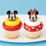 DecoPac Disney's Mickey Mouse and Minnie Mouse Rings, 24 Classic Disney Cupcake Decorations, Cake Toppers For Birthday, Parties, Celebrations - 24 Pack