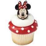 DecoPac Disney's Mickey Mouse and Minnie Mouse Rings, 24 Classic Disney Cupcake Decorations, Cake Toppers For Birthday, Parties, Celebrations - 24 Pack