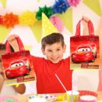 Disney Cars Party Favor Bags Set – 24 Pack of 8" Cars Party Goodie Bags for Kids Bulk Reusable Mini Totes | Lightning McQueen Birthday Party Supplies