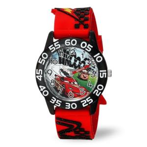 Disney Lightning McQueen Watch for Boys – Cars Analog Watch for Kids 3-5, Toddler Cars Watches with Red 3D Strap & Black Bezel, Perfect Lightning McQueen Gift Boys, Fun and Stylish Timepiece Fans