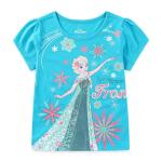 Disney Frozen Little Girls T-Shirt Pack, Off White/Turq/Coral