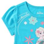 Disney Frozen Little Girls T-Shirt Pack, Off White/Turq/Coral