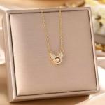 Marsgoo Mouse Necklaces for Women (Crystal)