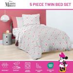 Disney Minnie Mouse Twin Comforter Set - 5 Piece Bedding Includes Sheet Set & Pillow Covers - Super Soft Cozy Pink Mandala Bedding