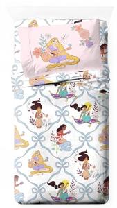 Jay Franco Kids Sheet Set with Fitted, Flat Sheets & Pillow Cover - Ultra-Soft Bedding with Pillowcase for Room Decor, White – Disney Princess, 3 Piece Twin