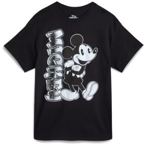 Disney Mickey Mouse and Cars Unisex Tshirts for Adults - All Over Print Crewneck Short Sleeve Graphic Tees for Women and Men, Size Small, Micket Mouse Black