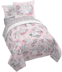 Jay Franco Kids Comforter Set Includes Sheets and Pillow Covers - Soft and Cozy Bed Set for Stylish Room Decor, Pink - Disney Princess, 5 Piece Twin Bedding