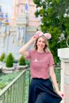 Magical Shirt for Women Magic Kingdom Tshirt Family Vacation Tee Castle Graphic Short Sleeve Tops Pink