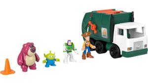 Fisher-Price Imaginext Disney Pixar Toy Story Garbage Truck with 3-inch Buzz Lightyear, Woody & Lotso Action Figures, Alien Friend & Toy Vehicle (Amazon Exclusive)