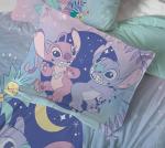 Jay Franco Disney Lilo and Stitch Full Size Comforter Set - 7 Piece Floral Bedding Includes Sheet Set & Pillow Covers Features Angel - Super Soft Purple & Teal Stars Kids Bedding